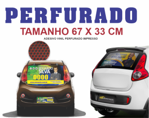 PERFURADO P/ REVENDEDORES VINIL PERFURADO 67 X 33   SEM REFILAR Bobina fechada com 300 Perfurados impresso